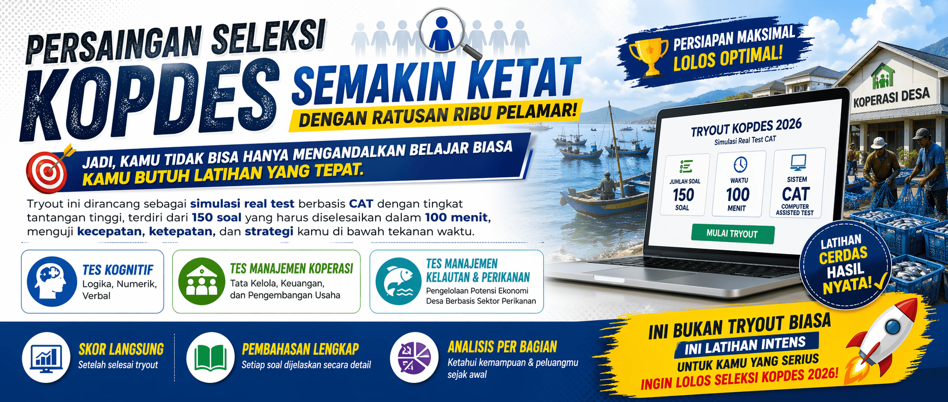 Tryout Seleksi Kompetensi KOPDES (Koperasi Desa) MERAH PUTIH 2026